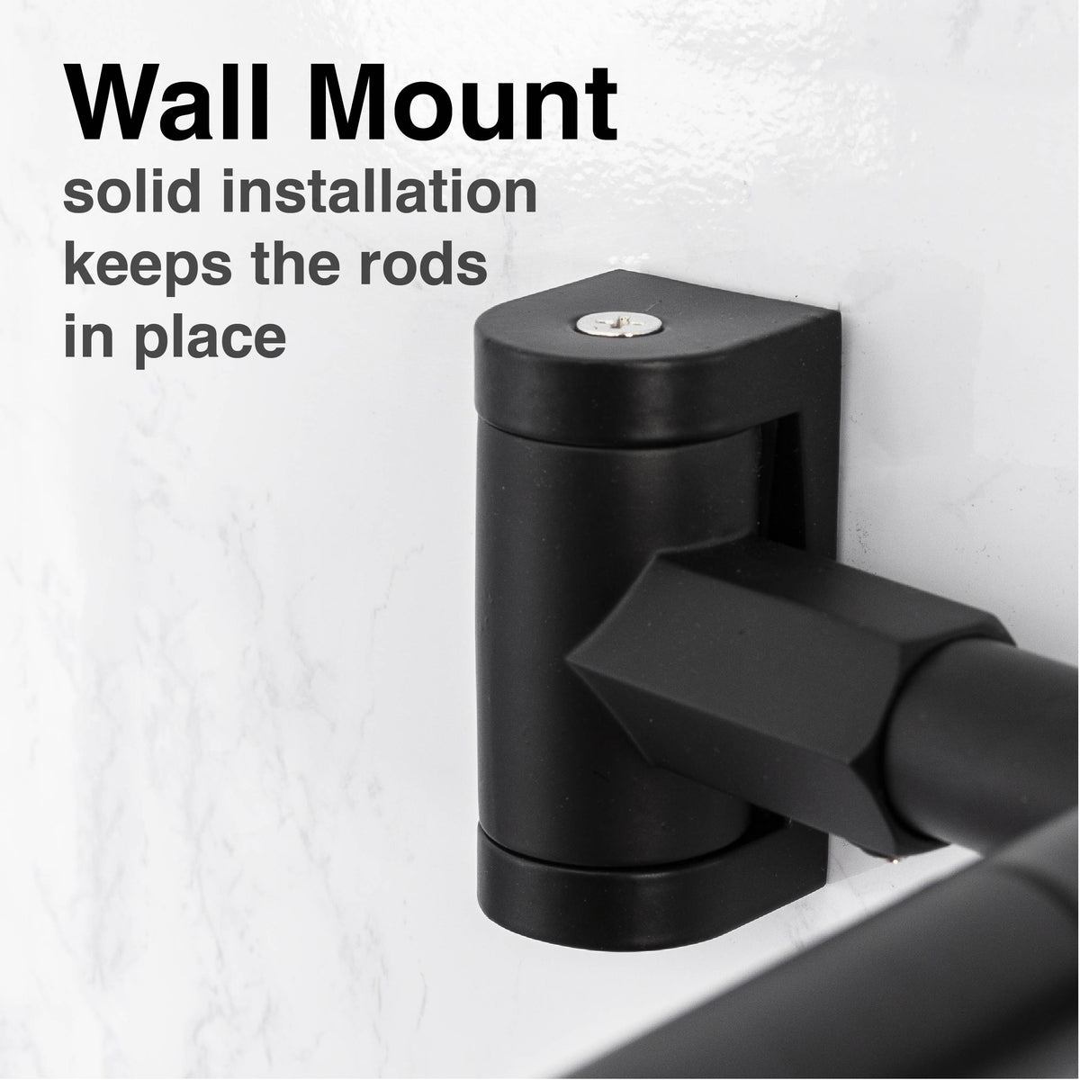 44 in. to 70 in. Double Curved Shower Rod (Matte Black Finish)
