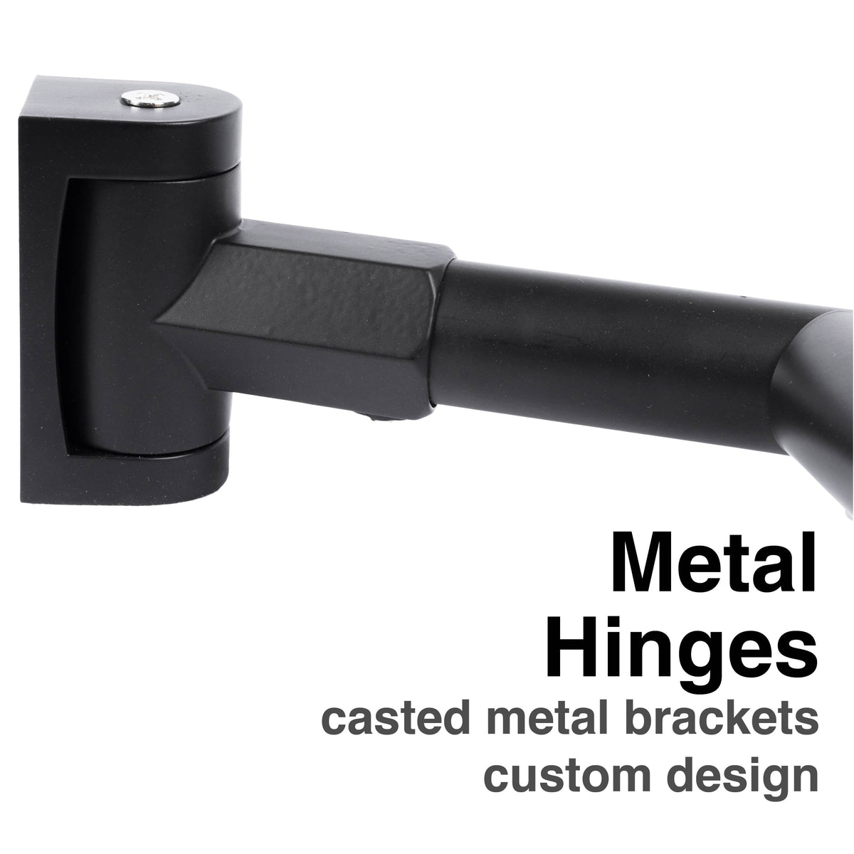 44 in. to 70 in. Double Curved Shower Rod (Matte Black Finish)