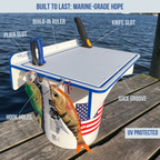 Made in the USA | Premium Single Bucket Raised 18" Fillet Table and Cutting Board