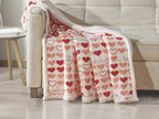 FAITH, HOPE, LOVE HOME DÉCOR Heart Throw Blanket – Ultra Soft Microplush 50"x60" | Cozy Love Theme Gift for Couch, Bed, Travel | Washable