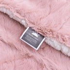 Tache Faux Fur Dusty Muted Pink Throw Blanket (#7)
