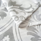Tache Dreamy Moon Sky Ogee Damask Heather Gray White Bed Sheet Set (TB300)