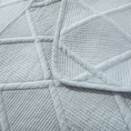 Tache Soothing Pastel Seafoam Blue Diamond Stitch Cotton Quilt Set (JHW-856)