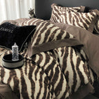 Luxury Zebra Print 120S Long-Staple Cotton Bedding Set | 3CARATS