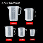 100-5000ml Thickened Plastic Measuring Cup with Scale Food Grade Measuring Cup Experimental Measuring Cup Beaker Plastic Cup