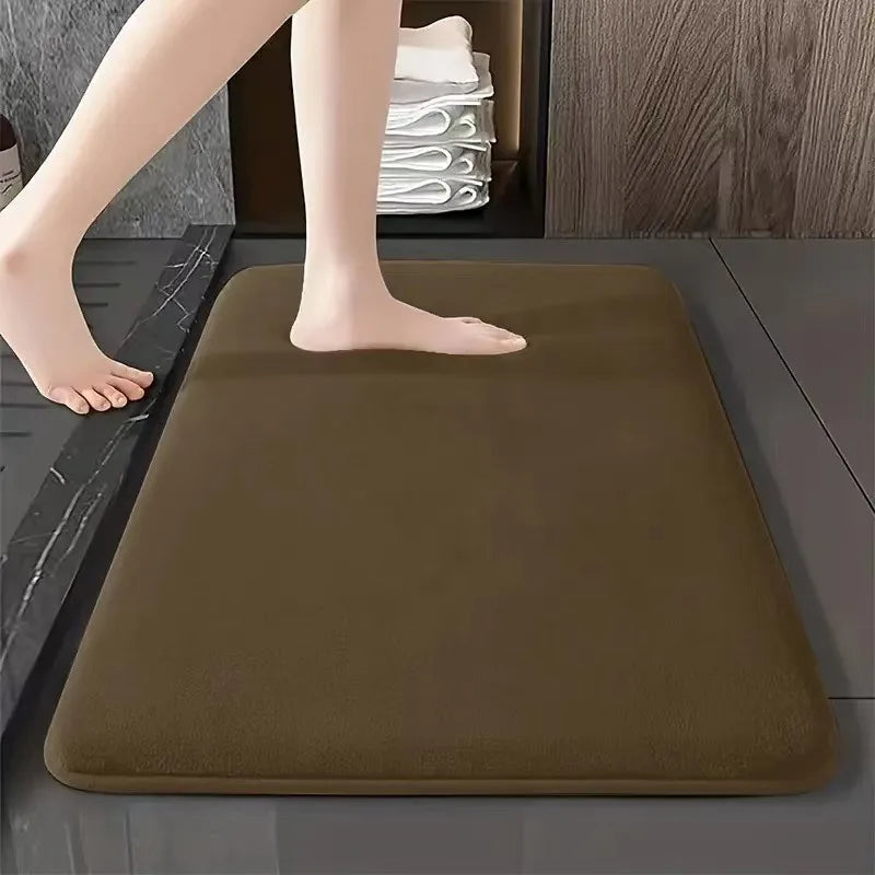 Absorbent Floor Mat Non Slip Bath Mat Anti Slip Coral Velvet Bathroom Floor Mat Door Mat Home Decoration