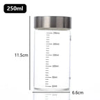 100-500ml Glass Bottle with Scale High Borosilicate Heat-resistant Glass Seal Jar Kitchen Seasoning Spices Storage Bottle Gadget