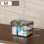 Waterproof Double Layer Transparent Multi Tier Medicine Storage Box Home Bedroom First Aid Storage Container