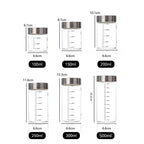 100-500ml Glass Bottle with Scale High Borosilicate Heat-resistant Glass Seal Jar Kitchen Seasoning Spices Storage Bottle Gadget