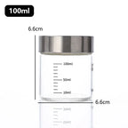 100-500ml Glass Bottle with Scale High Borosilicate Heat-resistant Glass Seal Jar Kitchen Seasoning Spices Storage Bottle Gadget