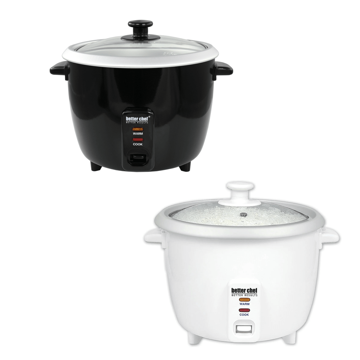 Better Chef 8-Cup - 16-Cup Cooked - Rice Cooker with Measuring Cup and Paddle