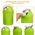 Bathroom Accessories Set 6 Pcs Bathroom Set Ensemble Complete Soap Dispenser Toothbrush Holder Tumbler Soap Dish Toilet Cleaning Brush Trash Can