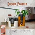 Modern Elevated Planter and Plant Stand Set - 2-Piece Plant Pot with Drainage in Multi Colors & Sizes, Mid-Century Modern Indoor Plant Stand