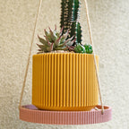 Mid-Century Ribbed Planter