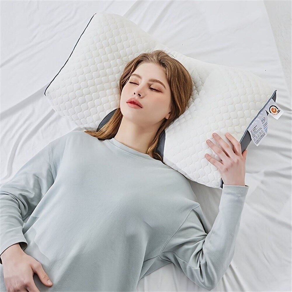 Knitted Antibacterial Cotton Massage Neck Pillow with Removable Cover