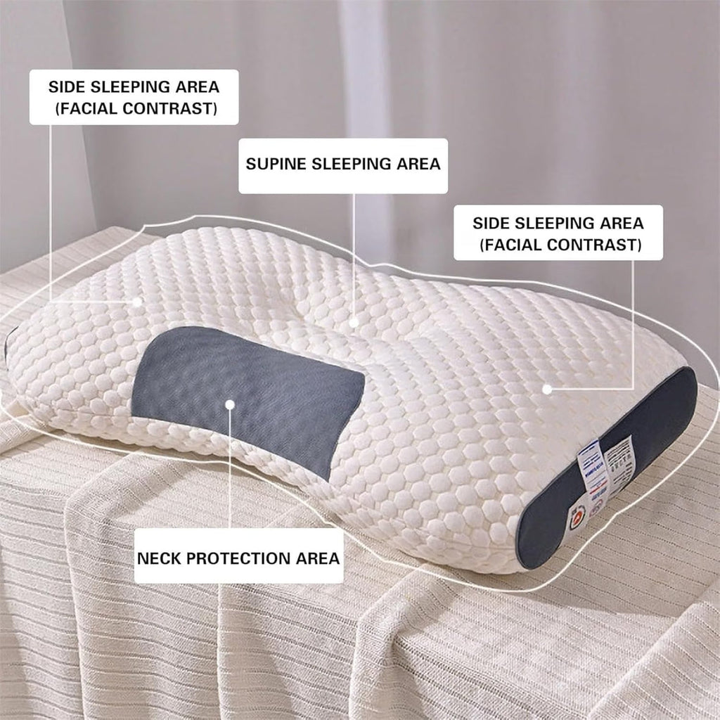 Knitted Antibacterial Cotton Massage Neck Pillow with Removable Cover