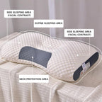 Knitted Antibacterial Cotton Massage Neck Pillow with Removable Cover