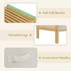 Fabric Dresser with 6 Drawers with 6 Folding Fabric Bins for Bedroom Living Room-Natural