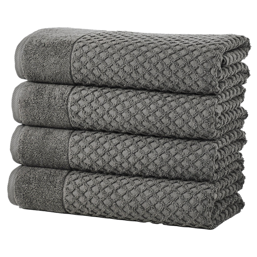 Cotton Diamond Waffle Weave Bath Towel Set - Grayson Collection